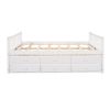 Full size Daybed with Twin size Trundle and Drawers, Full Size, White