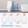 Potty Training Toilet Seat with Steps Stool Ladder For Children Baby Splash Guard Foldable Toilet Trainer Chair Height Adjustable