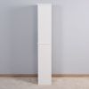 Bathroom Floor Storage Cabinet with 2 Doors Living Room Wooden Cabinet with 6 Shelves 15.75 x 11.81 x 66.93 inch