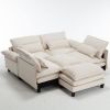 [VIDEO provided][New]154.8" Oversized Modular Sofa , Ice Velvet Large U-Shaped Couch Comfy Upholstered 4-Seat Sofa with 2 Ottoman, 4 Lumbar Pillow