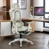 Multi-functional Ergonomic Mesh Office Chair with Adjustable Armrest,Footrest,Lumbar Support, 360°  Silent Wheels,Headrest for Home & Office