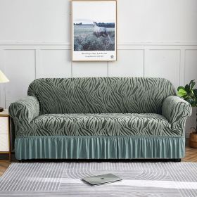 Oulylan Thick Cationic Skirt Sofa Cover Single Double Three-Seater Elastic All-inclusive Dustproof Sofa Cover (Color: 1, Specification: 4-Seater-230-300cm)
