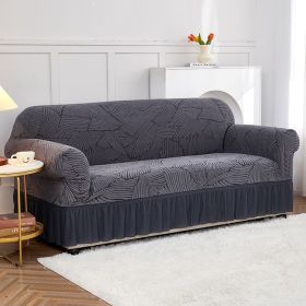 Oulylan Thick Cationic Skirt Sofa Cover Single Double Three-Seater Elastic All-inclusive Dustproof Sofa Cover (Color: 12, Specification: 4-Seater-230-300cm)