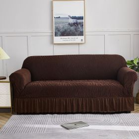 Oulylan Thick Cationic Skirt Sofa Cover Single Double Three-Seater Elastic All-inclusive Dustproof Sofa Cover (Color: 2, Specification: 4-Seater-230-300cm)