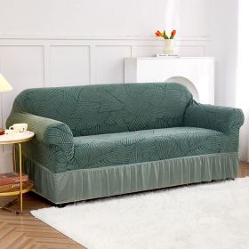 Oulylan Thick Cationic Skirt Sofa Cover Single Double Three-Seater Elastic All-inclusive Dustproof Sofa Cover (Color: 9, Specification: 4-Seater-230-300cm)