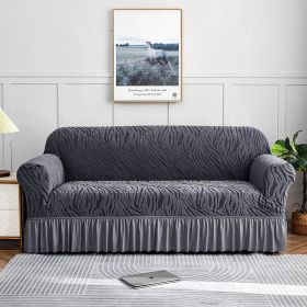 Oulylan Thick Cationic Skirt Sofa Cover Single Double Three-Seater Elastic All-inclusive Dustproof Sofa Cover (Color: 5, Specification: 3-Seater-190-230cm)
