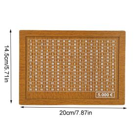 Money Box Piggy Bank 2000/3000/5000/10000 Euro Wood Money Bank gift Coin Tray Storage Case With Saving Goal Numbers Counter (Color: 5000)