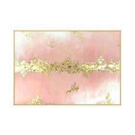 Abstract Elegant Minimalist Golden Pink Sea Poster Nordic Canvas Painting Wall Art Picture for Living Room Home Decor No Frame (size: 50x70cm)