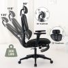 Multi-functional Ergonomic Mesh Office Chair with Adjustable Armrest,Footrest,Lumbar Support, 360°  Silent Wheels,Headrest for Home & Office