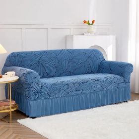 Oulylan Thick Cationic Skirt Sofa Cover Single Double Three-Seater Elastic All-inclusive Dustproof Sofa Cover (Color: 16, Specification: 3-Seater-190-230cm)