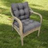 Outdoor Low Back Wicker Chair Cushion Thicken Durable Garden Terrace Dining Chair Cushion Seat Replacement Cushion