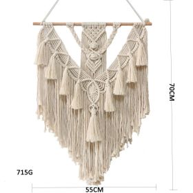 Hand-woven Pendant Macrame Wall Hanging Boho Woven Tapestry Bohemian Crafts Room Decoration Gorgeous Tapestry For Home Decor (Color: A)