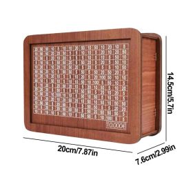 Wooden Money Bank Decorative Money Bank Box 10 000 Saving Challenge Money Saver with Money Target Decorative Money Jar Coin Cash (Color: EUR)