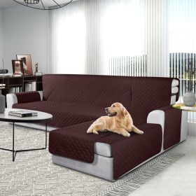 Sectional Couch Covers 100% Waterproof L Shaped Sofa Slipcover 3pcs Reversible Chaise Lounge Cover for Sectional Sofa Protector (Color: Coffee, Specification: Size L)