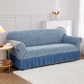Oulylan Thick Cationic Skirt Sofa Cover Single Double Three-Seater Elastic All-inclusive Dustproof Sofa Cover (Color: 17, Specification: 4-Seater-230-300cm)