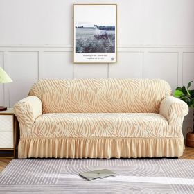 Oulylan Thick Cationic Skirt Sofa Cover Single Double Three-Seater Elastic All-inclusive Dustproof Sofa Cover (Color: 4, Specification: 4-Seater-230-300cm)