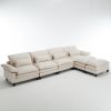 [VIDEO provided][New]154.8" Oversized Modular Sofa , Ice Velvet Large U-Shaped Couch Comfy Upholstered 4-Seat Sofa with 2 Ottoman, 4 Lumbar Pillow