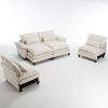[VIDEO provided][New]154.8" Oversized Modular Sofa , Ice Velvet Large U-Shaped Couch Comfy Upholstered 4-Seat Sofa with 2 Ottoman, 4 Lumbar Pillow