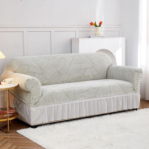 Oulylan Thick Cationic Skirt Sofa Cover Single Double Three-Seater Elastic All-inclusive Dustproof Sofa Cover