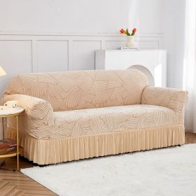 Oulylan Thick Cationic Skirt Sofa Cover Single Double Three-Seater Elastic All-inclusive Dustproof Sofa Cover (Color: 10, Specification: 4-Seater-230-300cm)