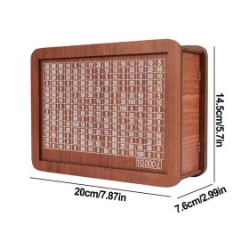 Wooden Money Bank Decorative Money Bank Box 10 000 Saving Challenge Money Saver with Money Target Decorative Money Jar Coin Cash (Color: GBP)